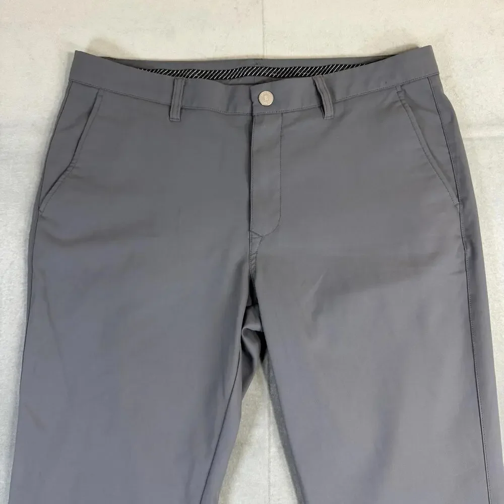 Bonobos Golf Pants Mens 36x32 Slim Gray Performance Straight Leg Stretch Chino